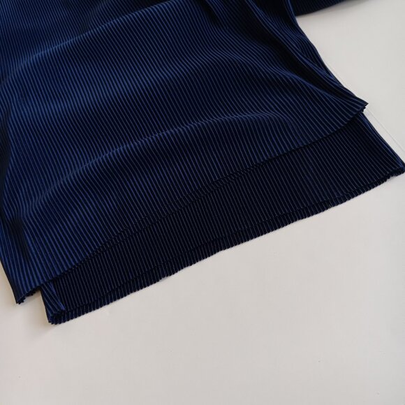 ASOS DESIGN Curve Women's Navy Blue One Shoulder Plisse Jumpsuit Size 22 - Picture 9 of 15